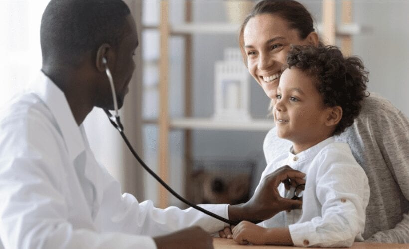 mother child doctor preventive care