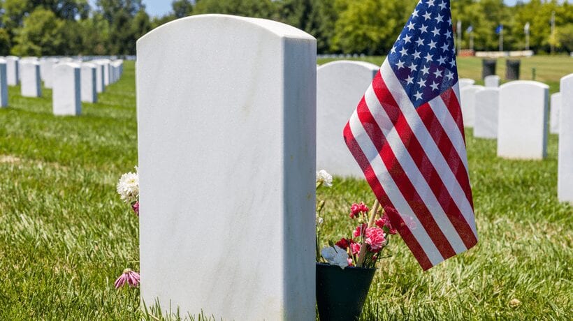 grave american flag cemetery memorial items